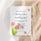 Elegant Soft Pink Tulips Uitnodiging