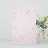 Elegant Soft Pink Vintage Weddenschap Briefpapier (Staand voorkant)