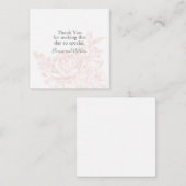 Elegant Soft Pink White Floral Wedding Thank You Informatiekaartje (Voorkant / Achterkant)