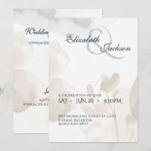 Elegant Soft Romantic Botanical Script Wedding  Kaart (Voorkant / Achterkant)