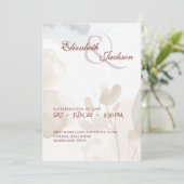 Elegant Soft Romantic Botanical Script Wedding  Kaart (Staand voorkant)