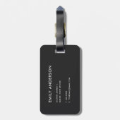 ELEGANT SOFT ROOS GOLD BLUSH PINK COPPER STRIPS BAGAGELABEL (Achterkant verticaal)