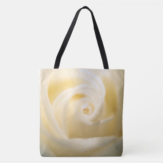 Elegant Soft Roos Print Canvas tas (Voorkant)