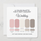 Elegant Soft Rose Wedding Color Palette Card Kaart (Voorkant)