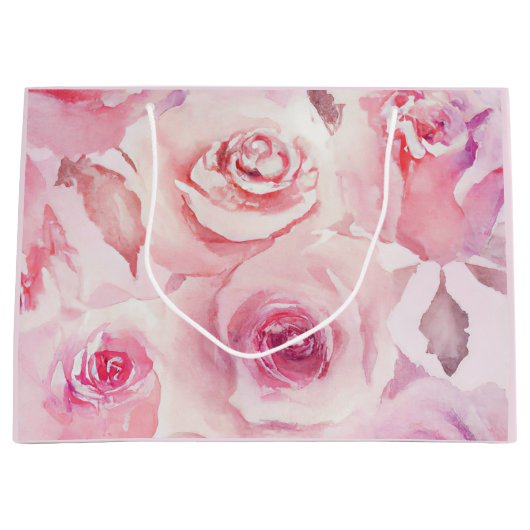 Elegant Soft Subtle Floral Blush Pink Rose Groot Cadeauzakje (Voorkant)