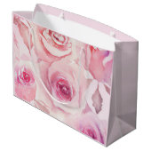 Elegant Soft Subtle Floral Blush Pink Rose Groot Cadeauzakje (Achterkant Gekanteld)