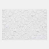 Elegant Soft White Fancy Floral Bridal Wedding Inpakpapier Vel (Voorkant 3)