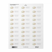 Elegant Soft White Pumpkin Blush Floral Address L Etiket (Full Sheet)