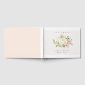 Elegant Soft White Pumpkin Blush Floral Wedding Gastenboek (Volledig)