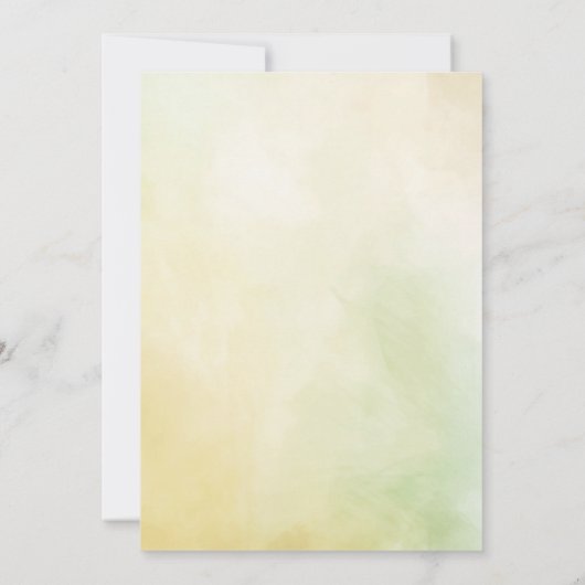 Elegant Soft Wildflower Natuur Tuin Bruiloft Kaart (Achterkant)