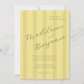 Elegant Soft Yellow Wedding Invitation Kaart (Voorkant)