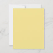 Elegant Soft Yellow Wedding RSVP Card (Achterkant)