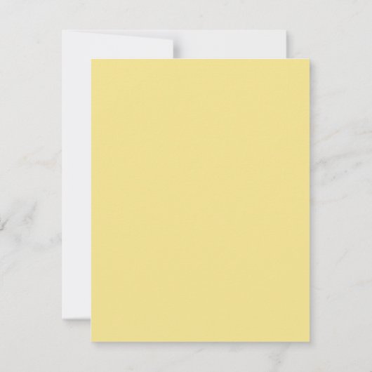 Elegant Soft Yellow Wedding RSVP Card Kaartje (Achterkant)