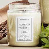 Elegant Soja Wax Kaars Modern rechthoek Label Voedselcontainer Etiket