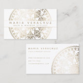 Elegant Solar Mandala Business-kaarten - Aangepast Visitekaartje (Voorkant / Achterkant)