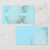 Elegant Solar Mandala Business-kaarten - Aangepast Visitekaartje (Voorkant / Achterkant)