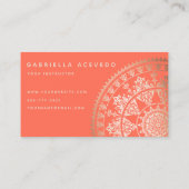 Elegant Solar Mandala Business-kaarten - Aangepast Visitekaartje (Achterkant)