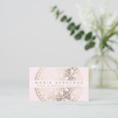Elegant Solar Mandala Businesscards Visitekaartje (Staand voorkant)