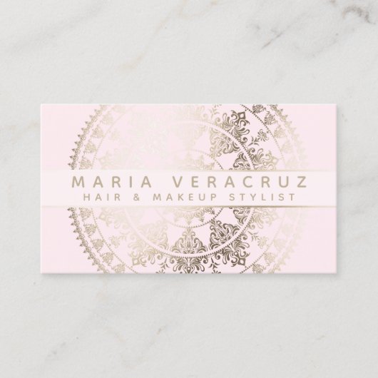 Elegant Solar Mandala Businesscards Visitekaartje (Voorkant)