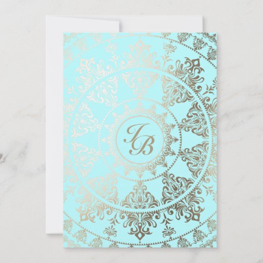 Elegant Solar Mandala Wedding Invitting Gold Kaart (Achterkant)