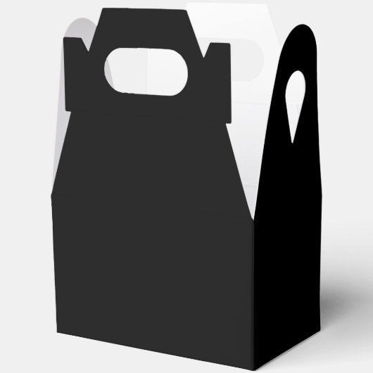 Elegant Solid Black Bedankdoosjes (Open)