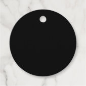 Elegant Solid Black Bedankjes Labels (Voorkant)