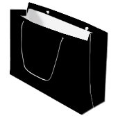 Elegant Solid Black Groot Cadeauzakje (Voorkant Gekanteld)