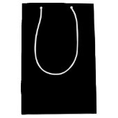 Elegant Solid Black Medium Cadeauzakje (Voorkant)