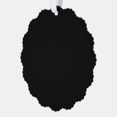 Elegant Solid Black Ornament Kaart (Links)