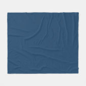 Elegant Solid Blue  Fleece Deken (Voorkant (Horizontaal))