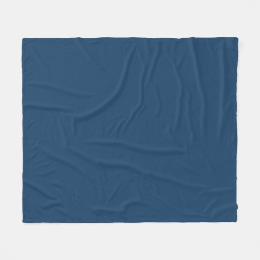 Elegant Solid Blue Fleece Deken (Voorkant (Horizontaal))