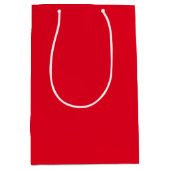 Elegant Solid Bright Red Medium Gift Bag Cadeauzakje (Voorkant)