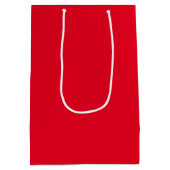 Elegant Solid Bright Red Medium Gift Bag Cadeauzakje (Achterkant)