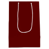 Elegant Solid Burgundy Red Medium Gift Bag Cadeauzakje (Achterkant)