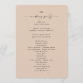 Elegant Solid Champagne Wedding Ceremony Programme Programmakaart (Achterkant)
