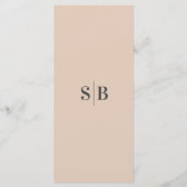 Elegant Solid Color Dusty Champagne Gold Wedding Menu (Achterkant)