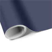 Elegant Solid Dark Navy Blue  Cadeaupapier (Rol Hoek)