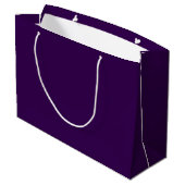 Elegant Solid Dark Purple Groot Cadeauzakje (Achterkant Gekanteld)