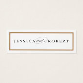 Elegant Solid Gold Border Drink Ticket Cheers Mini Visitekaartjes (Achterkant)