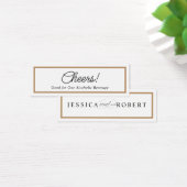 Elegant Solid Gold Border Drink Ticket Cheers Mini Visitekaartjes (Bureau)