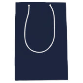 Elegant Solid Navy Blue Medium Gift Bag Medium Cadeauzakje (Voorkant)