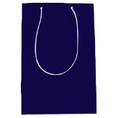 Elegant Solid Navy Blue Minimalist Design Party  Medium Cadeauzakje (Voorkant)
