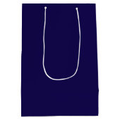 Elegant Solid Navy Blue Minimalist Design Party  Medium Cadeauzakje (Achterkant)