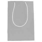 Elegant Solid Silver Grey Medium Gift Bag Cadeauzakje (Voorkant)