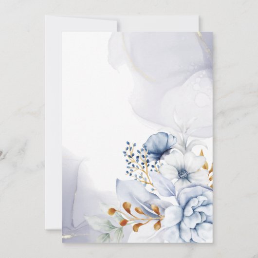 Elegant Something Blue Before I Do Bridal Shower Kaart (Achterkant)