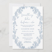 Elegant Something Blue Before I Do Bruidsfeest Kaart (Voorkant)