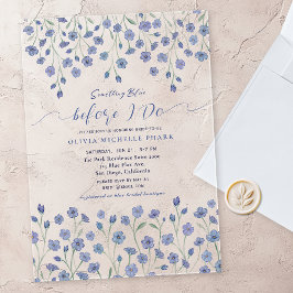 Elegant Something Blue Before I do Floral Acryl Uitnodigingen