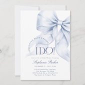 Elegant Something Blue Bow Vrijgezellenfeest Kaart (Voorkant)