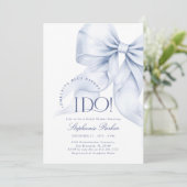 Elegant Something Blue Bow Vrijgezellenfeest Kaart (Staand voorkant)