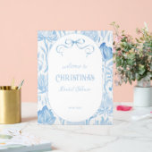 Elegant Something Blue Bruidsboeket Welkom Bord (Huwelijk)